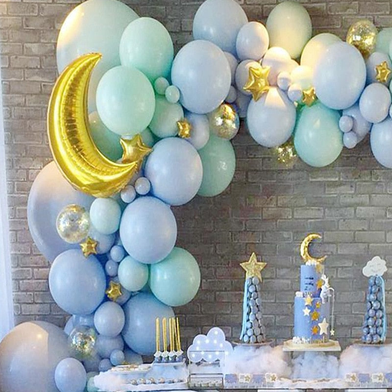 PCS Macaron Balloons Arch Kit Kids Birthday Party Decorations Baby Shower DIY Garland Moon Star Set Inflatable