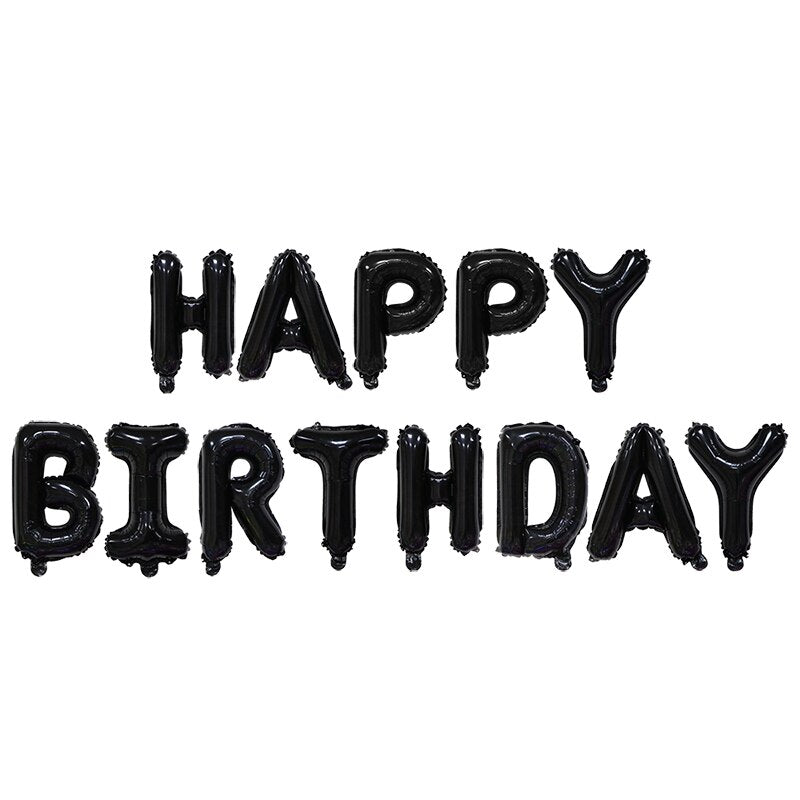 Happy Birthday Banner Mylar Foil Letters Inflatable Party Decor Event Decorations Kids Adults 