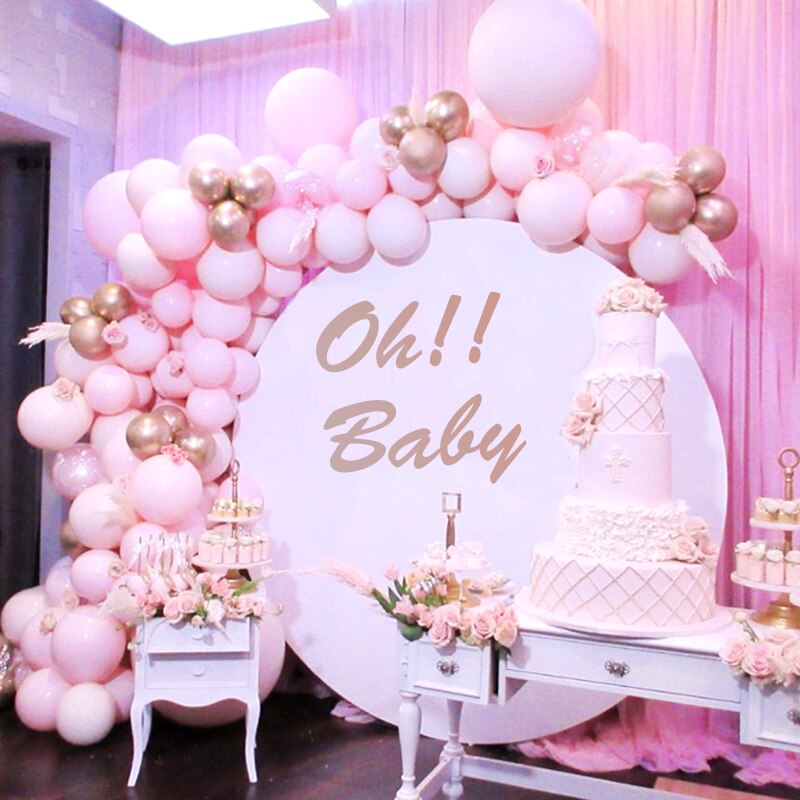 Balloons Arch Set Pink Rose Gold Balloon Garland Wedding Baby Baptism Shower Adult Child Birthday Party Decoration Inflatable Decorations