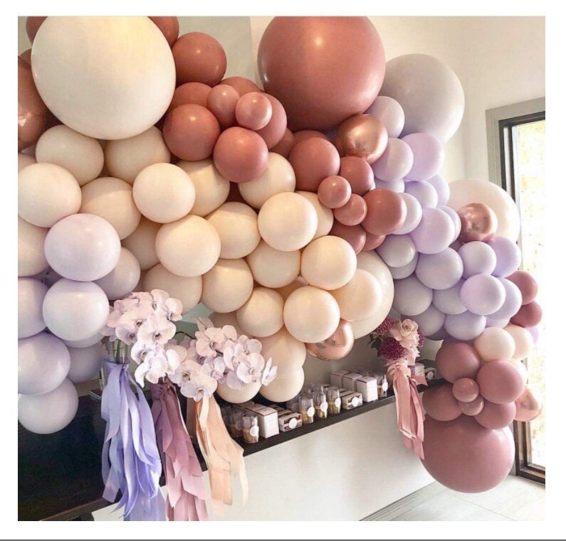 Pcs Retro Pink Gold Latex Balloons Garland Arch Kit Women Wedding Engagement Birthday Party Decoration Inflatable Decorations