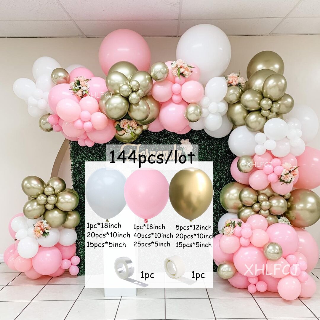 Champagn Rose Gold Botter Balloon Garand Arch Kit Pink Ballons Wedding Birthday Party Backgound Decor Globos Baby Shower 