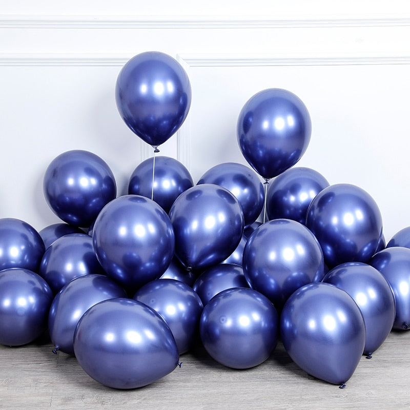 pcs inch mixed Chrome metallic shiny Latex Balloons Wedding birthday Party Decors supplies helium globos bulk sell 