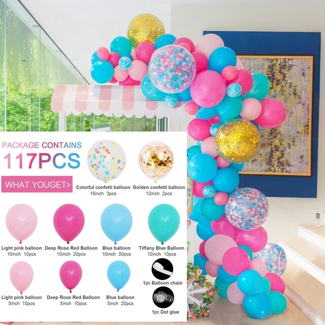 Tropical Hawaiian Balloon Garland Arch Kit Ballon Baby Shower Confetti Balloon Birthday Summer Hawaii Party Decor Wedding Party PartyDecorHQ