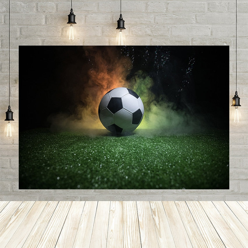 Boy Photography Backdrops Baby Shower Birthday Party Football Soccer Field Stadium Grassland Decor Background Photo Studio 