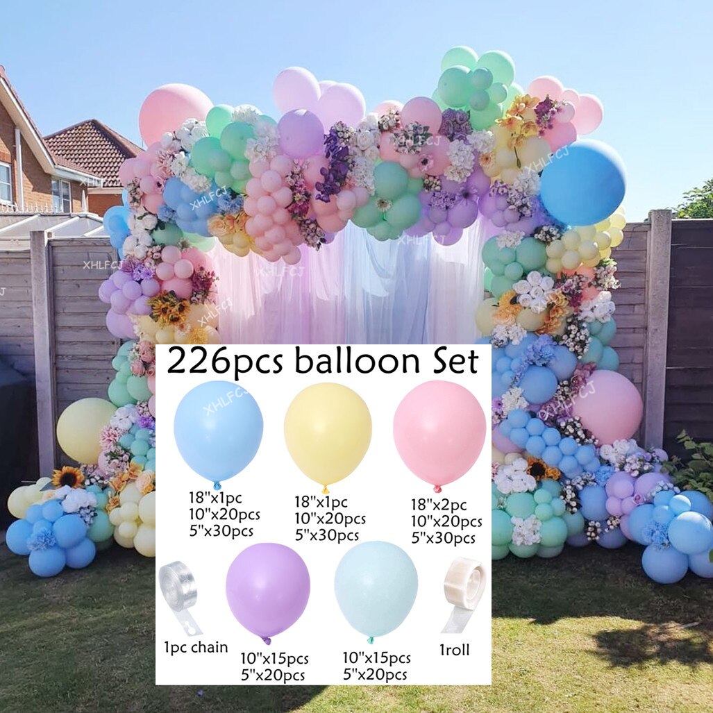 pcs/Set Macaron Rainbow Balloon Garland Arch Kit Wedding Baby Shower Birthday Party Decorations Plastel Latex Balloons Inflatable