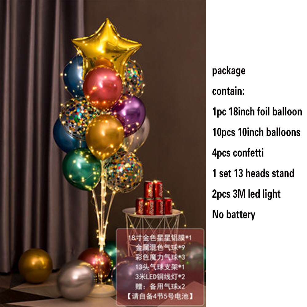 Table Balloons Stand Kit String Light Centerpiece Balloon Birthday Baby Shower Christmas Party Decorations 