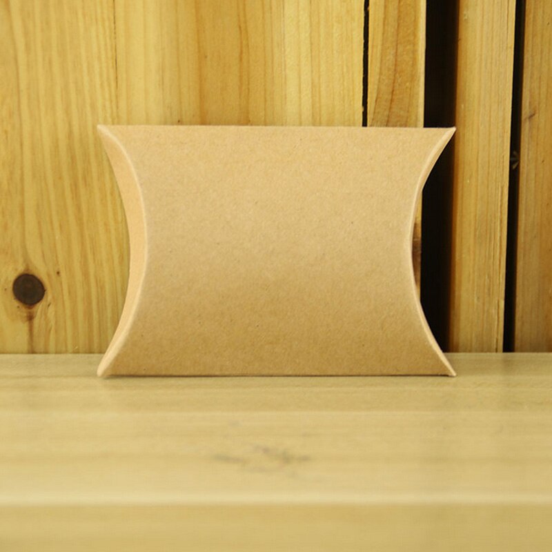 pcs Kraft Paper Gift Box Packaging Pillow Shape Candy Bag DIY Wedding Party Favor Boxes Christmas Supplies 