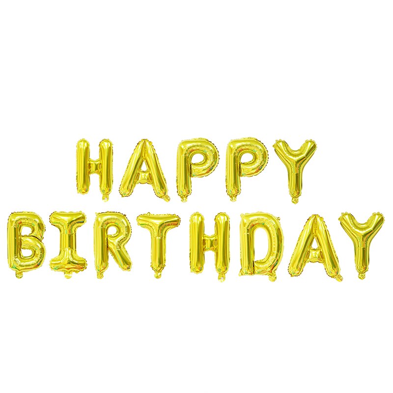 Happy Birthday Banner Mylar Foil Letters Inflatable Party Decor Event Decorations Kids Adults 