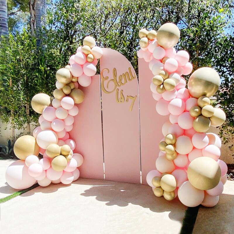 Macaron Latex Balloons Arch Set Pink Gold Balloon Garland Wedding Baby Baptism Shower Birthday Party Decoration Inflatable Decorations