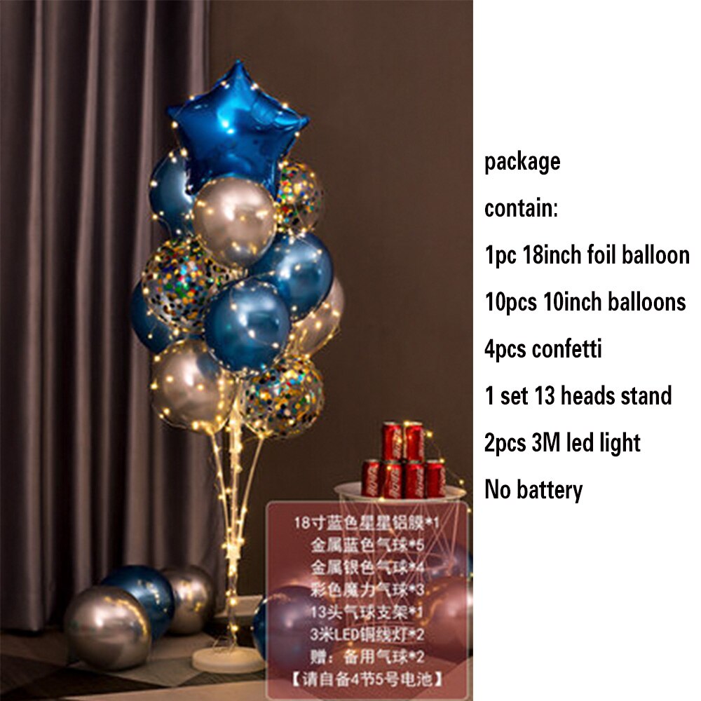 Table Balloons Stand Kit String Light Centerpiece Balloon Birthday Baby Shower Christmas Party Decorations 