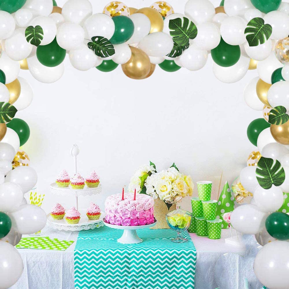 Pcs Balloon Garland Arch Kit Birthday Party Decorations Green White Balloons Baby Shower Wedding Anniversary Supplies Inflatable