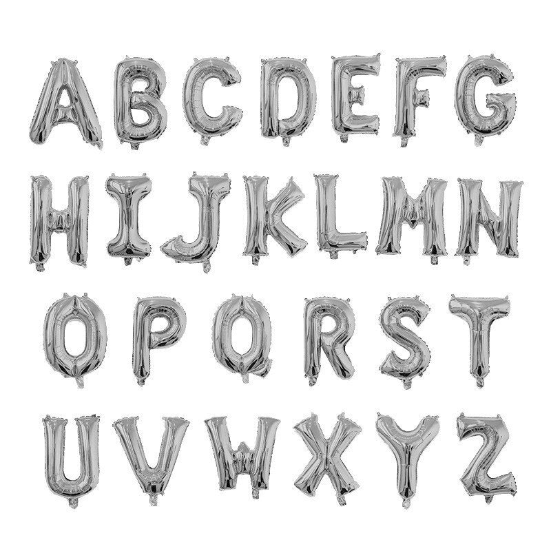 pcs inch Alphabet Foil balloons Gold Silver Rose Letter Air balloon birthday party decoration kids Anniversary Gloobs 