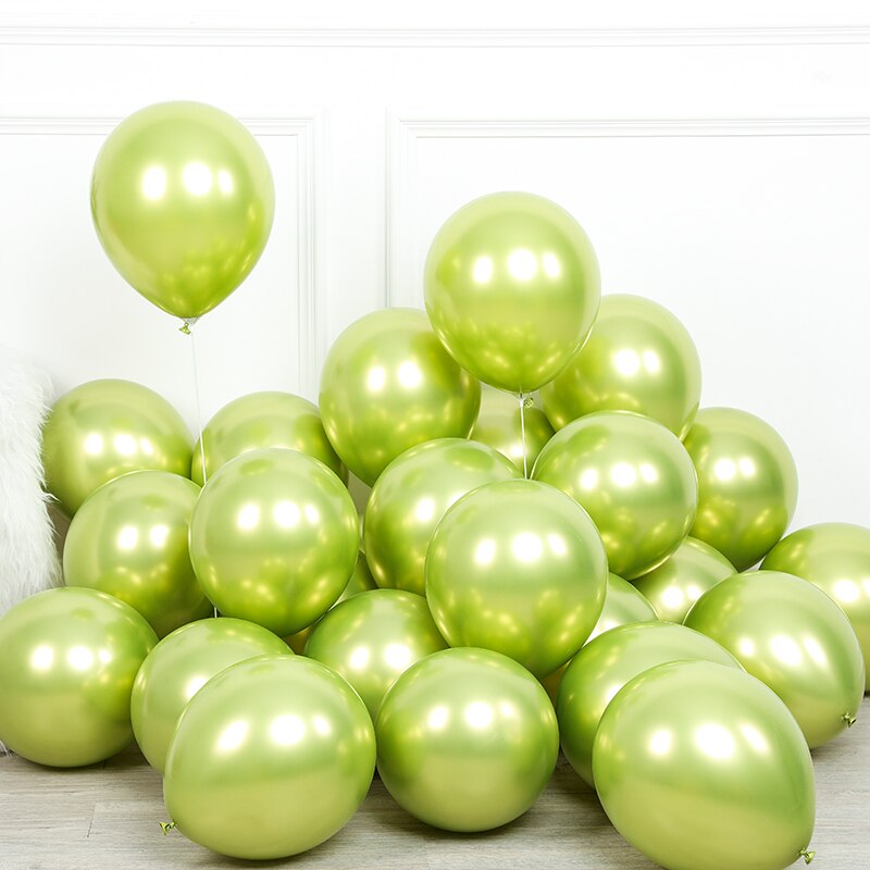 pcs inch mixed Chrome metallic shiny Latex Balloons Wedding birthday Party Decors supplies helium globos bulk sell 