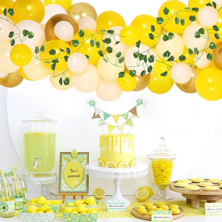 Sunflower Birthday Party Decoration Yellow Latex Balloons Garland Arch Kit Kids st Baby Shower Supplies Inflatable Decorations