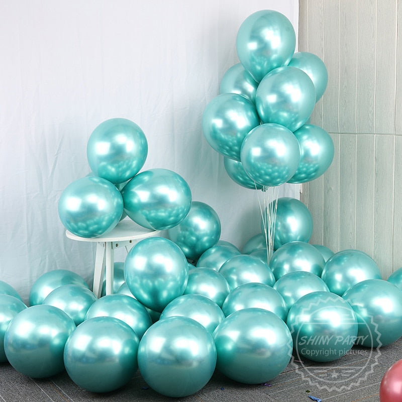 Chrome Metal Balloon inch Helium Latex Balloons Birthday Party Decoration Wedding Room Decor Baby Shower Globos Supplies 