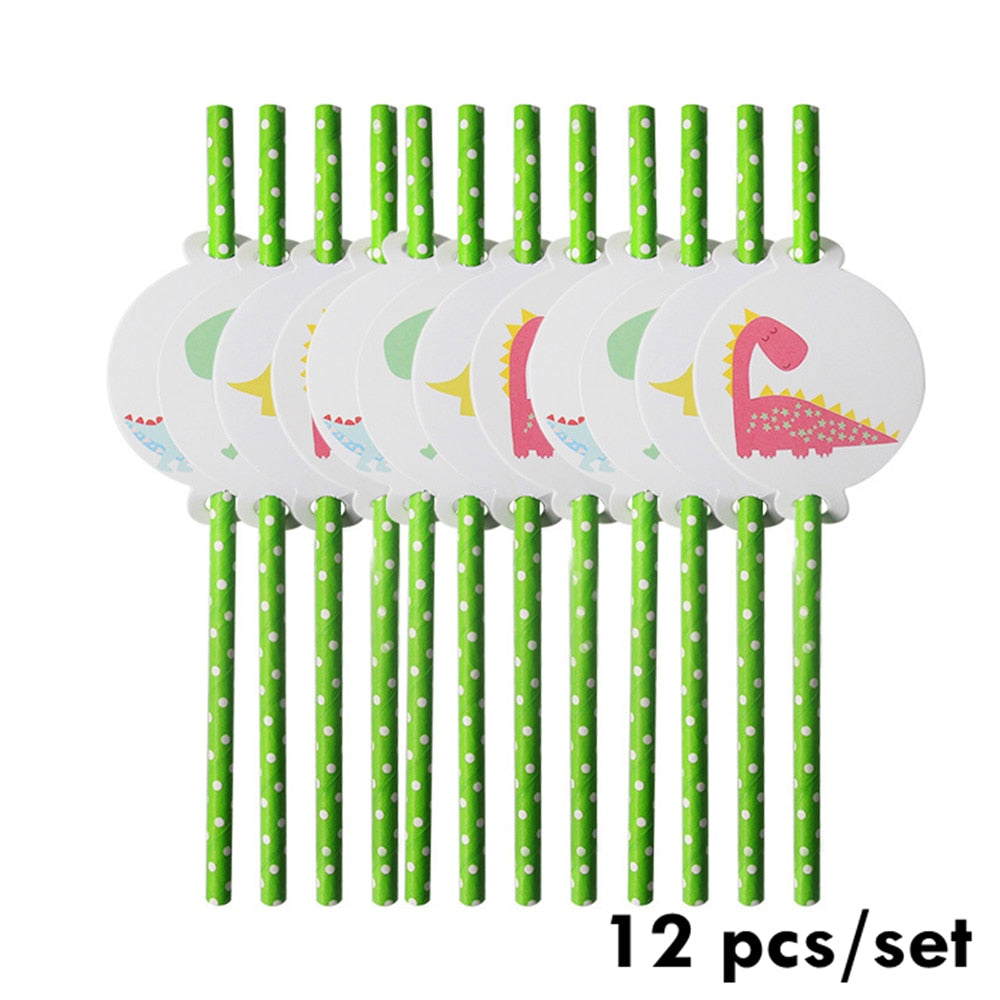 Dinosaur Theme Party Tableware Set Disposable Paper Cup Plate Tablecloth Cake Topper Happy st Birthday Supplies boys 