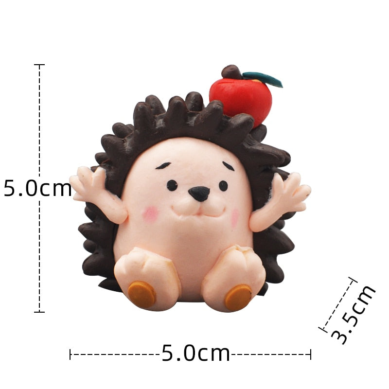 Animals Hedgehog fox frog pen Tree Cake Topper Birthday Party Decoration Baking Supplies Baby Shower Dessert Decorating 