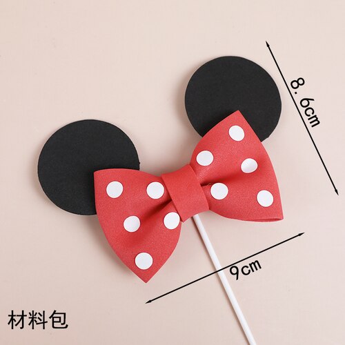 Creative Baby Happy Birthday Cute Mice Ear Number Cake Topper for Kids Birthday Party Cake Decorating Supplies Baby Shower PartyDecorHQ