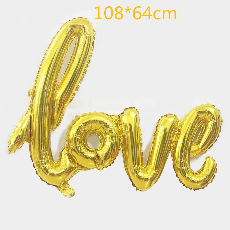 18inch Round White Gold Glitter Print Mr&Mrs LOVE foil Balloons bride to be marriage Wedding Decor Valentine's Day Supplies PartyDecorHQ