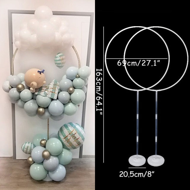 Round balloon stand arch balloons wreath ring for wedding decoration baby shower kids birthday parties Christmas Ballon garland PartyDecorHQ