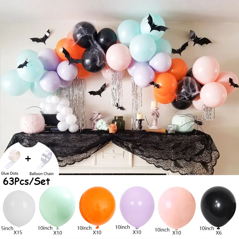 Balloons Arch Set Purple Black Pink White Balloon Garland Birthday Kit Baby Baptism Shower Party Decoration Inflatable Decorations