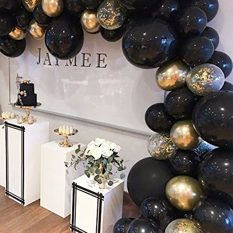 DIY Black Gold Balloon Garland Arch Kit pcs Balloons Birthday Wedding Backdrop Bridal Shower party Decoration Globos Inflatable Party Decorations