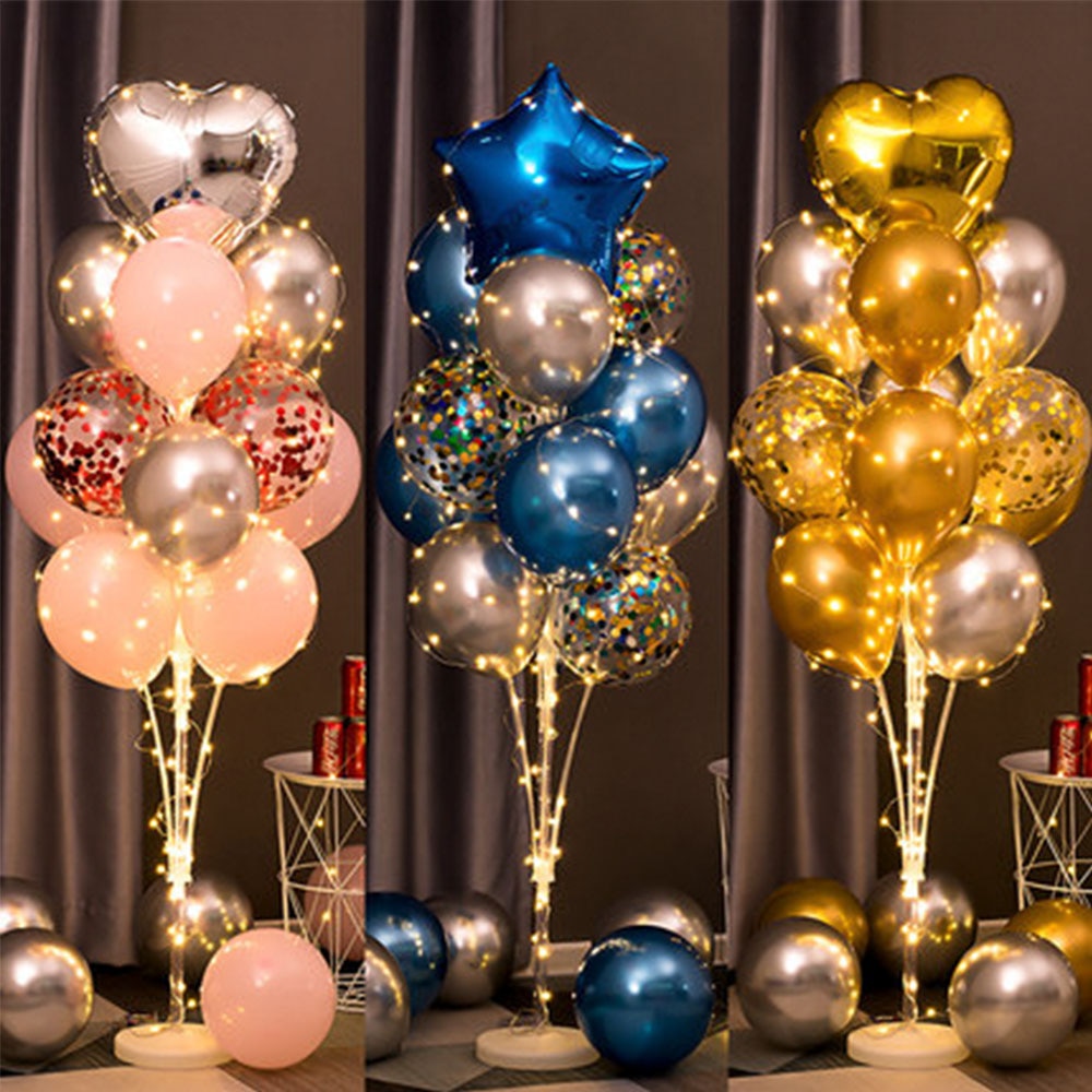 Table Balloons Stand Kit String Light Centerpiece Balloon Birthday Baby Shower Christmas Party Decorations 