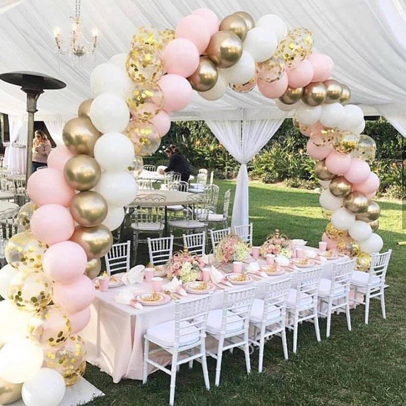 Pcs Balloons Arch Set Baby Baptism Shower Gold Confetti Ballon Garland Wedding Balloon Kit Birthday Party Decoration Inflatable Decorations