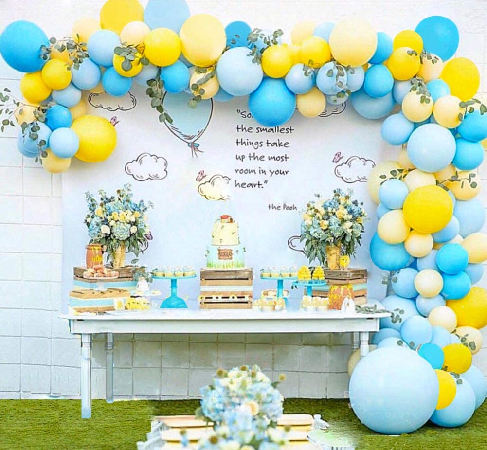 Bear Yellow Balloons Garland Arch Kit Baby Shower Balloons Backdrop Background Wedding Bachelorette Birthday Party Decorations PartyDecorHQ