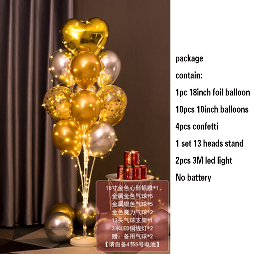 Table Balloons Stand Kit String Light Centerpiece Balloon Birthday Baby Shower Christmas Party Decorations 