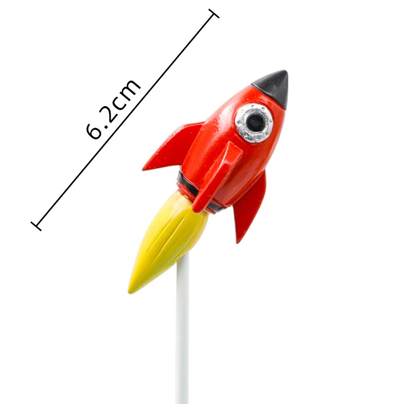 New Rocket Astronaut Planet Moon Happy Birthday Letter Decoration Cake Topper Dessert Children's Day Lovely Gifts Supplies 