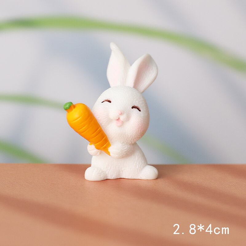 Rabbit Cake Topper Bunny Train Carrot Kids Birthday Party Happy Decoration Cupcake Decor Wedding Baking Supplies Easter DIY PartyDecorHQ