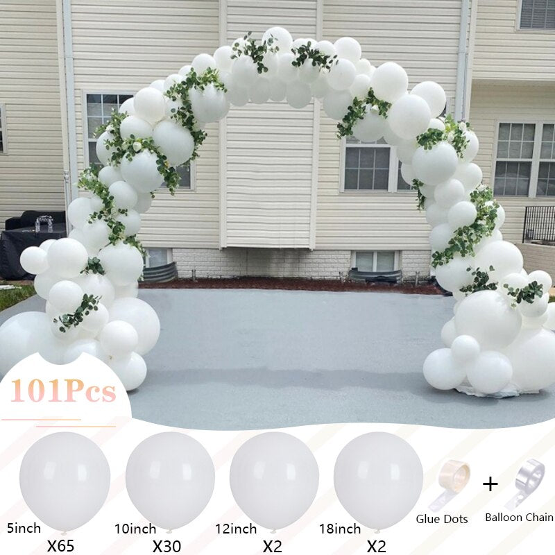 Pcs White Balloons Arch Set Balloon Garland Baby Baptism Shower Wedding Kit Birthday Party Decoration Inflatable Decorations