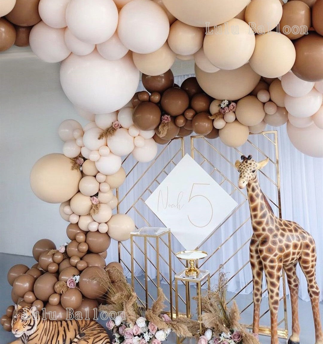 pcs nude cream Coffee Latex Balloons Wedding Birthday Arch Party Supplies Globos Decoration 