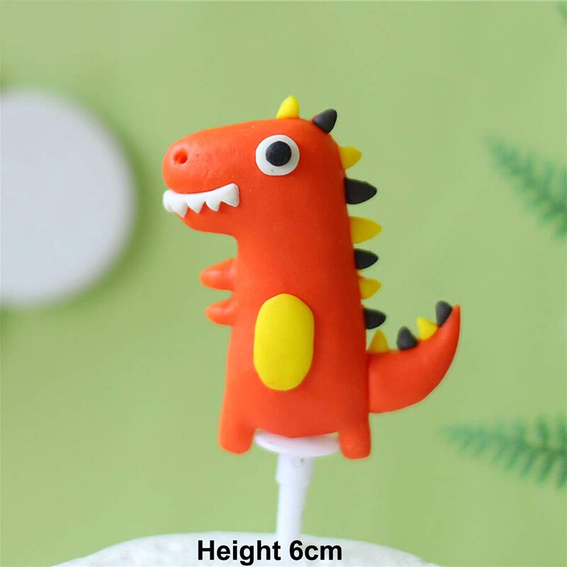 Dinosaur Cake Topper Dino Birthday Party Decoration Boy Girl Kids Forest Animal Decorations Baby Shower Supplies 