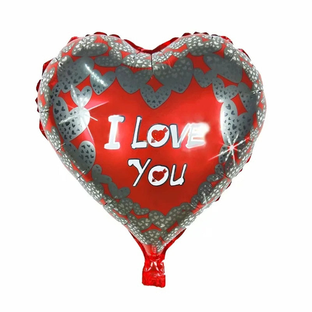 Pcs Inch Love Heart Balloons Wedding Valentines Days Helium Foil Globos Engagement Party Decorations Gifts 