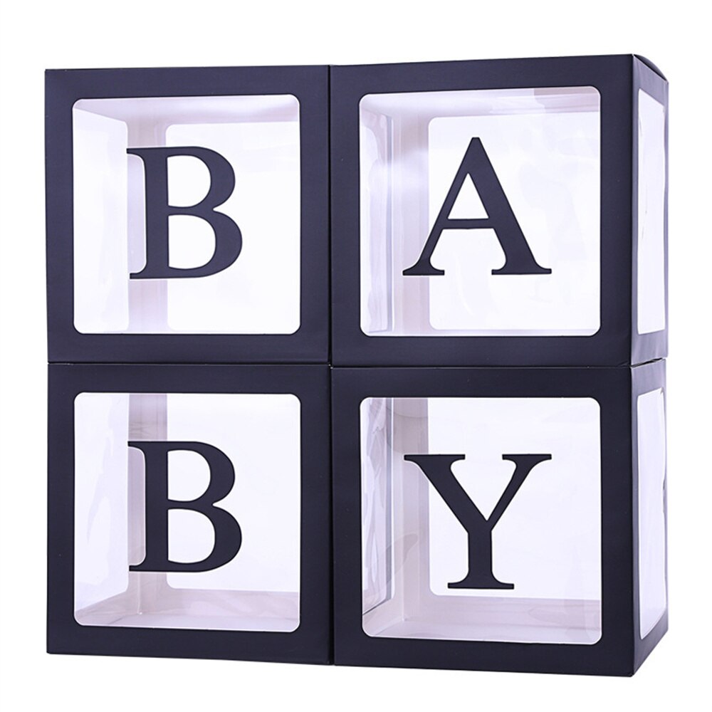 pcs/Set Alphabet Transparent packing Box Latex Balloon Baby Love Wedding Birthday Party Decor Shower 