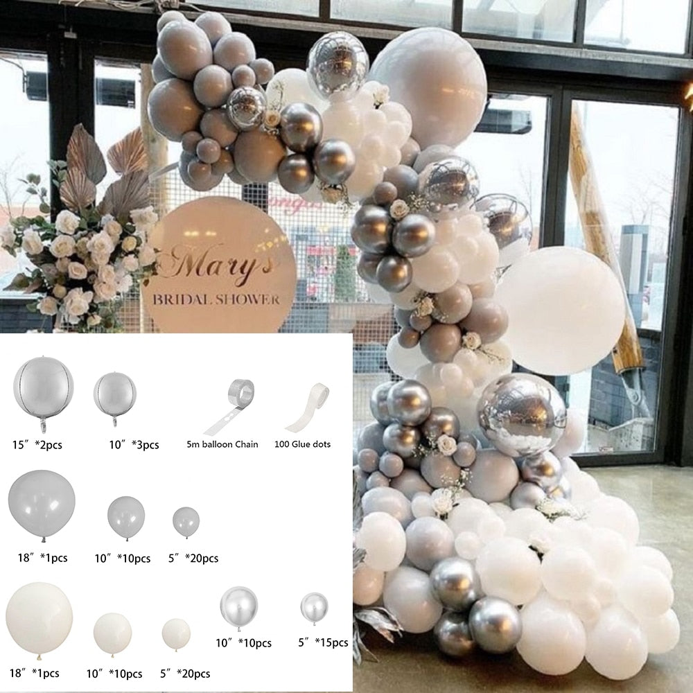 Macaron Latex Balloons set Garland Arch Kit Gold Ballon Wedding collection Birthday Party Decor decoration baloon Inflatable Decorations