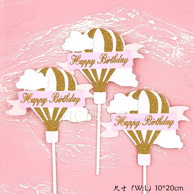 Cute Cloud Cake Topper Unicorn st Dec Arch Hot Balloons Cupcake Decor Happy Birthday Party Kid Boy Girl Baby Shower 