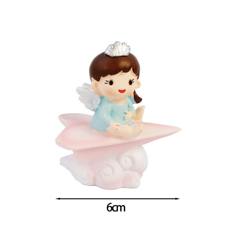 Cake Topper Cute Beautiful Boy Girl Paper Airplane Happy Birthday Decoration Supplies Children Party Dessert Gif 