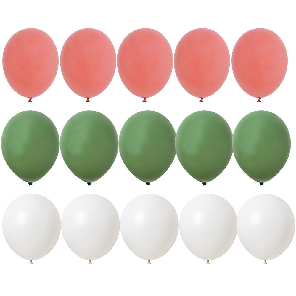 PCS inch Balloon Kit Retro Green White Gold Balls Birthday Wedding Anniversary Jungle Summer Party Decor Home Supplies 