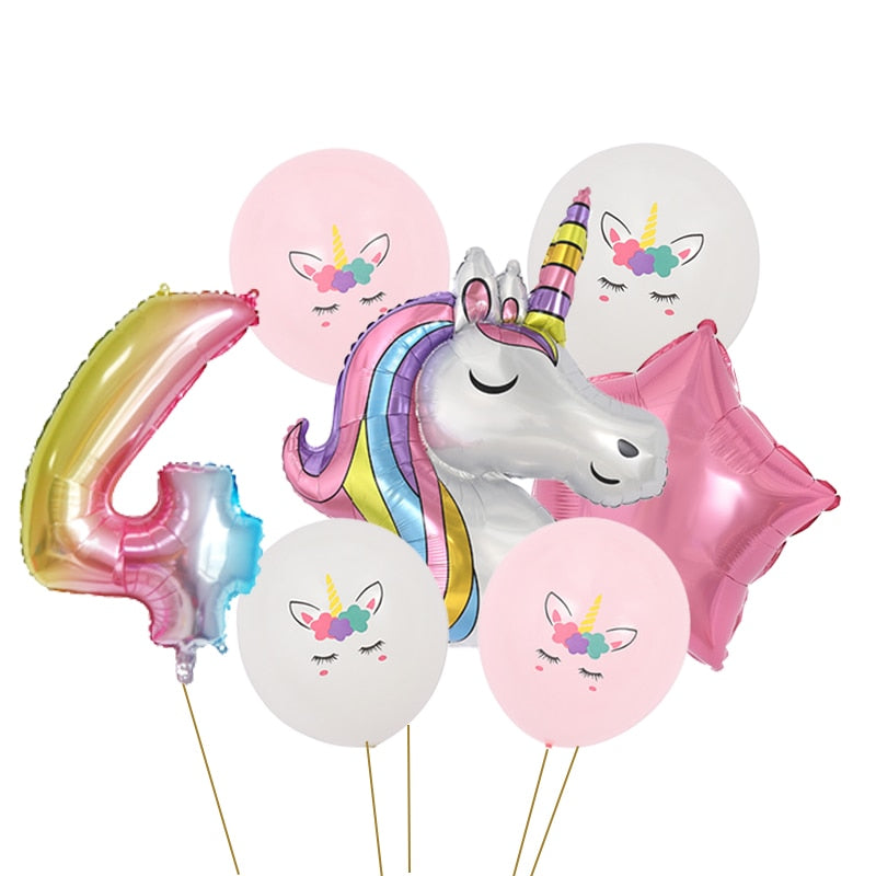 pcs Unicorn Balloon DIY Arch Garland Kit Wedding Baby Shower Girls Birthday Party Supplies Decorations Inflatable