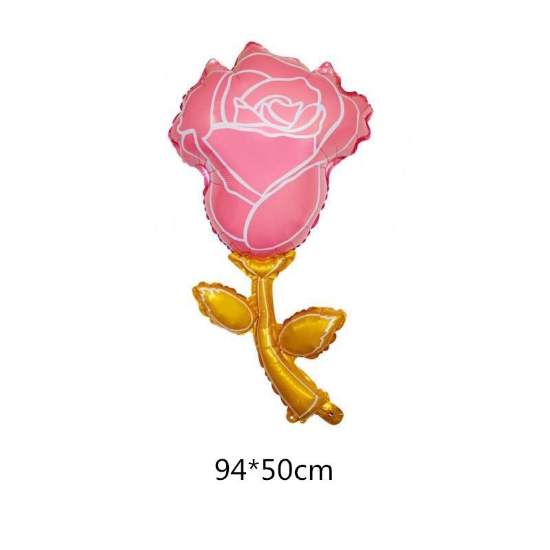 2pcs Jumbo 94*50CM Red Pink Rose Flower Sunflower Balloons Flower Ballon Marriage Wedding Adult Birthday Party Decoration Globos PartyDecorHQ