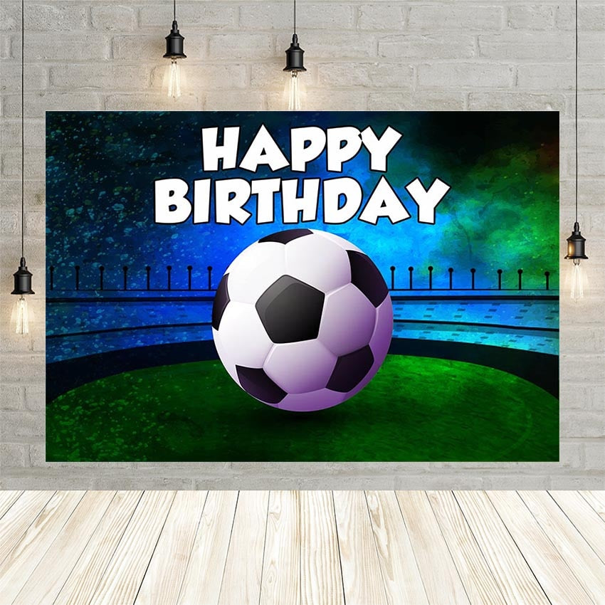 Boy Photography Backdrops Baby Shower Birthday Party Football Soccer Field Stadium Grassland Decor Background Photo Studio 