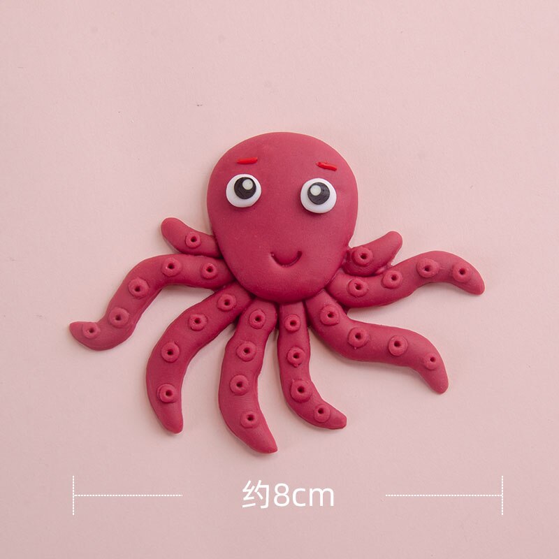 Cake Topper Ocean Theme Baby Kids Toys Starfish Mermaid Tortoise Octopus Crab Picks Decoration Birthday Party Plastic Gifts 