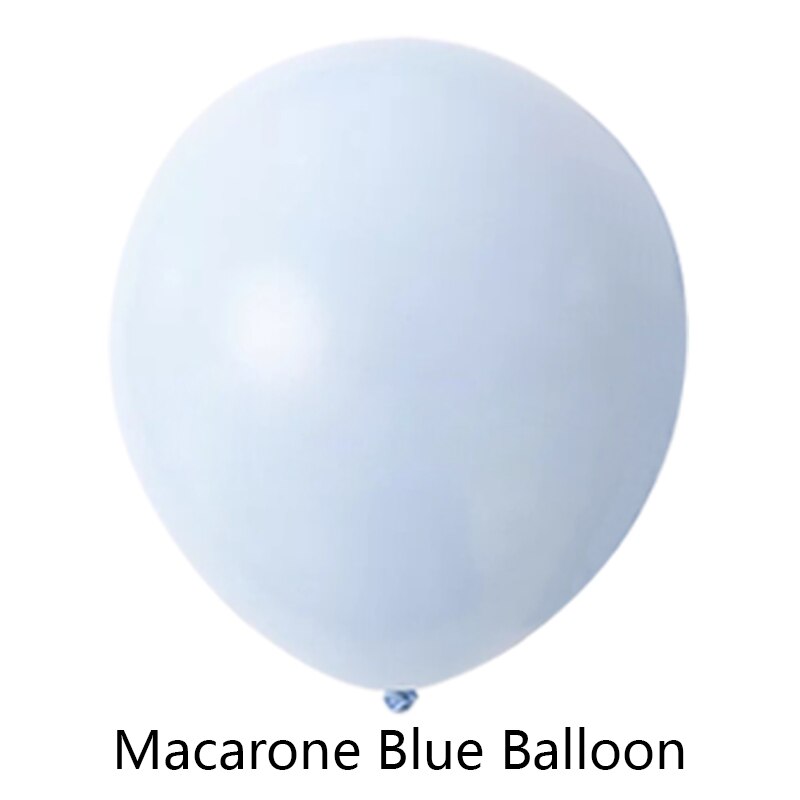 Macaron Latex Balloons Arch Set Blue White Silver Balloon Garland Baby Baptism Shower Birthday Party Decoration Inflatable Decorations