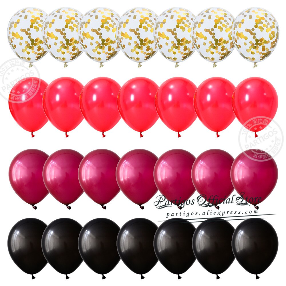 Pcs Inch Mix Red Pink Latex Balloons Heart Confetti Globos Wedding Destinations Valentine's Day Gifts Bride Party Supplies 