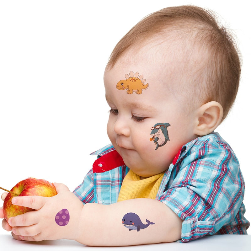 Children Cute Cartoon Animal unicornTemporary Tattoo Stickers Baby Shower Kids Body Makeup Sticker Tattoos 