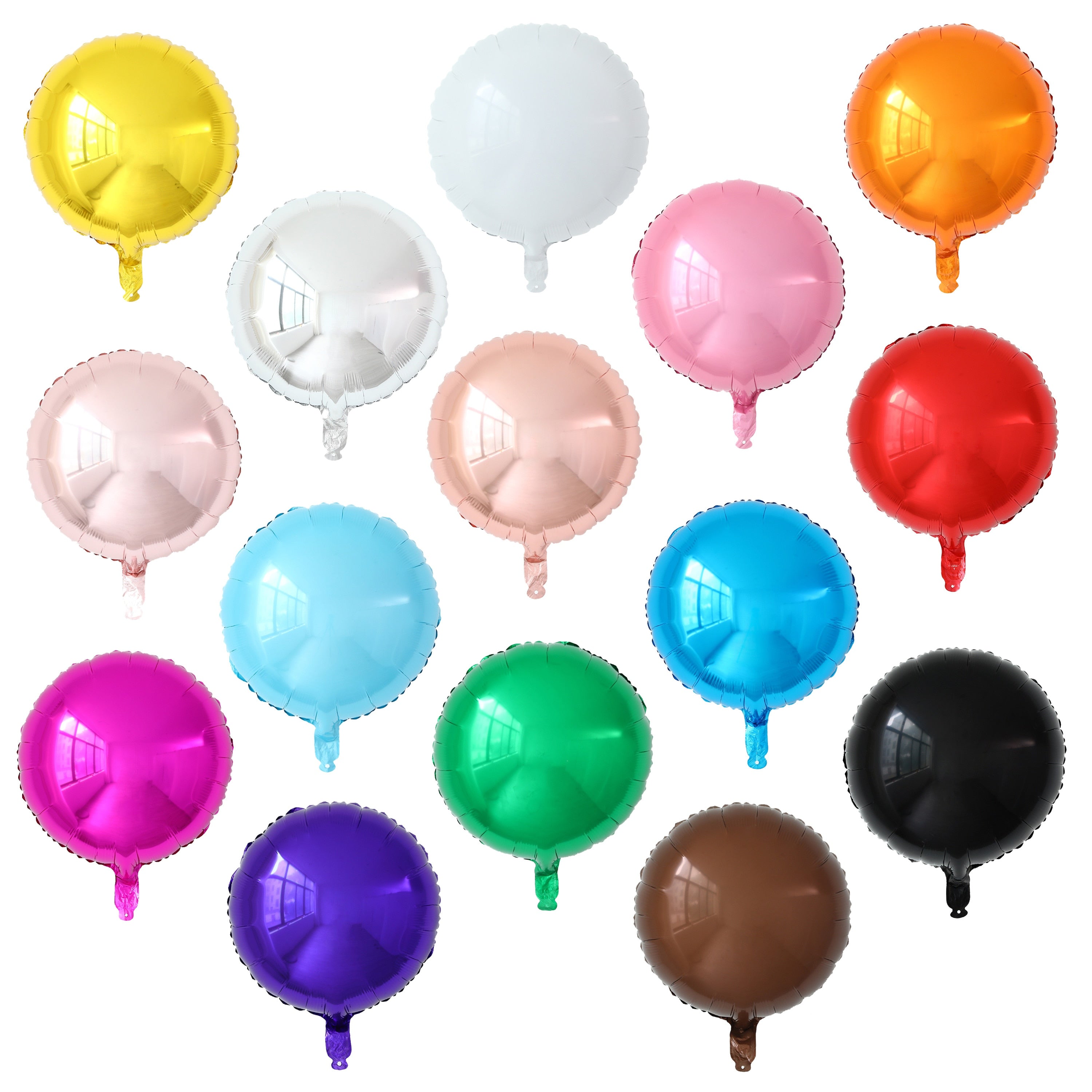 10pcs 18inch Metallic Pure Round  Foil Balloon Wedding Decoration Birthday Party Helium Macaron balloon All Round Palloon Album PartyDecorHQ