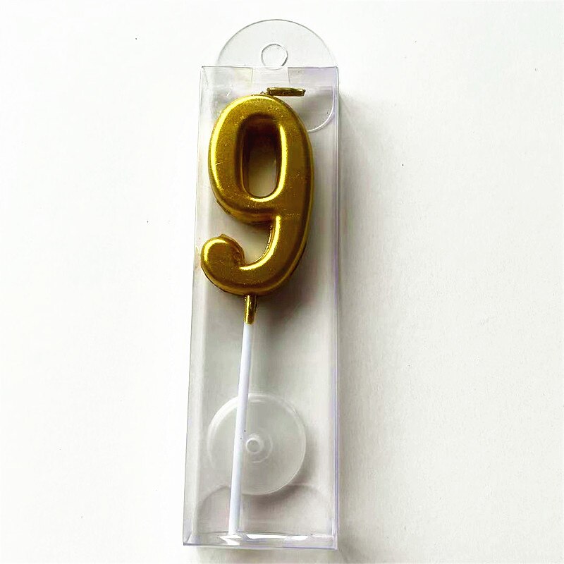 Gold Number 0-9 Happy Birthday Cake Candles Cake Top Decorating Tools Decor Candles DIY Wedding Home Party Decor Number Candle PartyDecorHQ